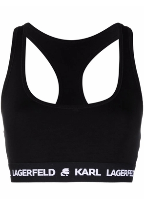 Karl Lagerfeld logo-underband bra - Black