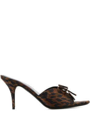 Balenciaga 80mm leopard-print mules - Brown