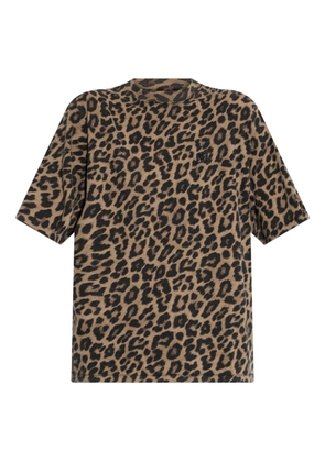 ANINE BING leopard-print T-shirt - Black