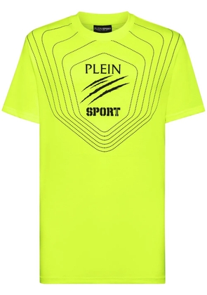 Plein Sport logo-print cotton T-shirt - Yellow