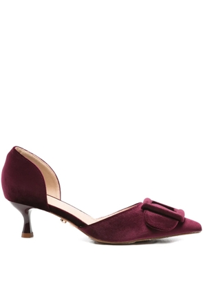 TWENTY FOURHAITCH buckled pointed-toe pumps - Red