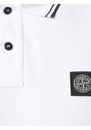 Stone Island long-sleeve polo shirt - White