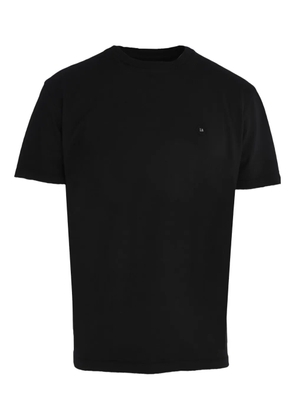 Luigi Borrelli logo-embroidered cotton T-shirt - Black