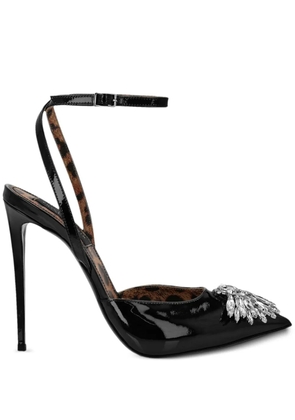 Philipp Plein Mirror 100mm crystal-embellished pumps - Black