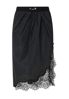 PINKO lace-trim gathered skirt - Black