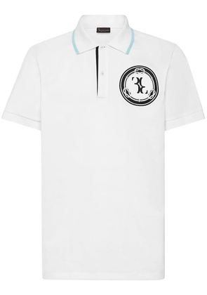 Billionaire logo-patch polo shirt - White