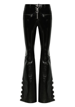 Courrèges multi-buckle flared trousers - Black