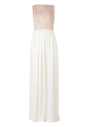 Maison Rabih Kayrouz puckering sleeveless gown - Neutrals