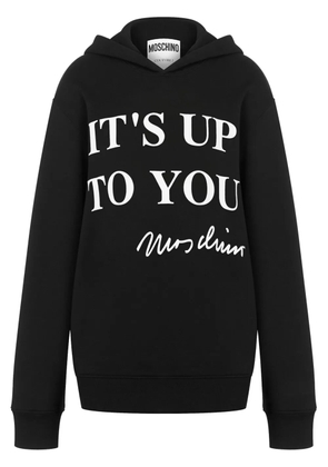 Moschino logo-print hoodie - Black