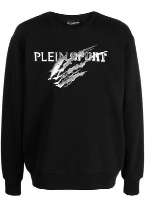 Plein Sport LS Scratch logo-print sweatshirt - Black