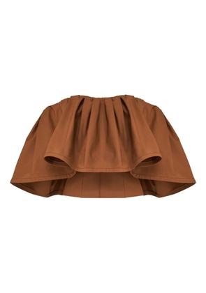 Carolina Herrera ruffled top - Brown
