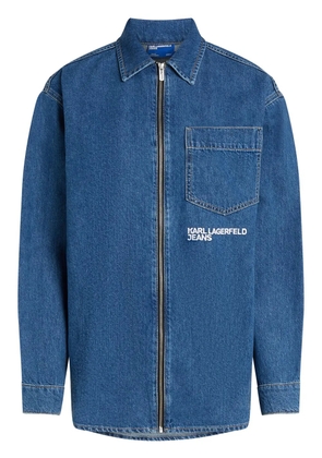 Karl Lagerfeld Jeans zip-up denim jacket - Blue