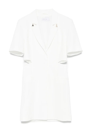 Patrizia Pepe cut-out detailed mini dres - White
