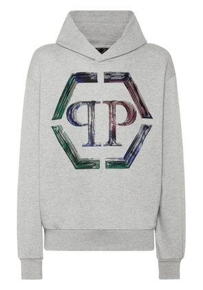 Philipp Plein Strass Hexagon hoodie - Grey