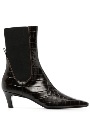 TOTEME 50mm croco-embossed Chelsea boots - Brown
