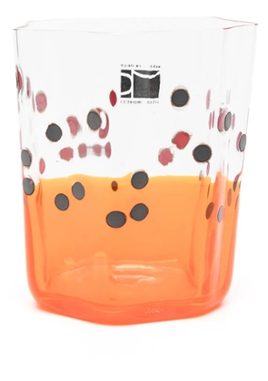 Carlo Moretti painted glass vase - Orange