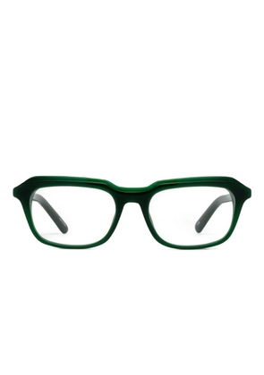 Jacquemus Citta geometric-frame glasses - Green