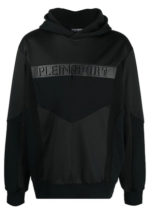 Plein Sport logo-embossed hoodie - Black