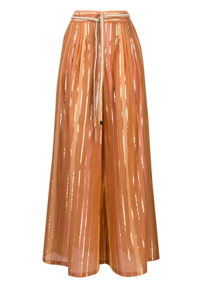 ZIMMERMANN striped wide-leg trousers - Orange