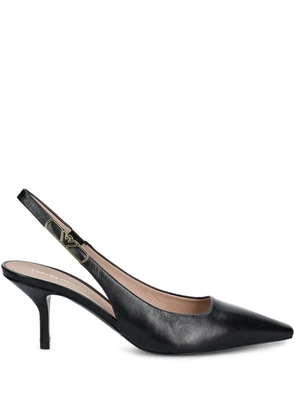 Emporio Armani leather slingback pumps - Black