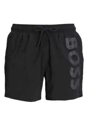 BOSS logo-print swim shorts - Black