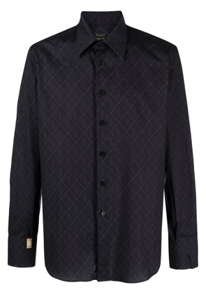 Billionaire monogram-print cotton shirt - Black