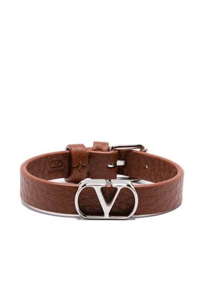 Valentino Garavani VLogo leather bracelet - Brown
