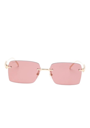 Cartier Eyewear rectangle-frame sunglasses - Gold