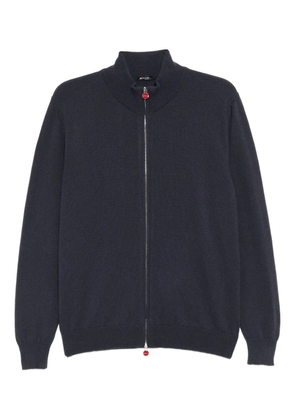 Kiton logo-printed jumper - Blue