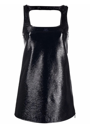 Courrèges sleeveless vinyl mini dress - Blue