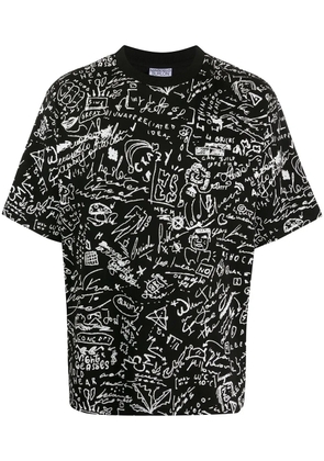 COUNTY OF MILAN doodle print T-shirt - Black