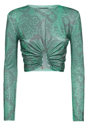 Philipp Plein glass crystal embellishment T-shirt - Green