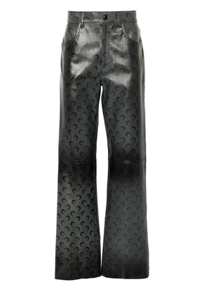Marine Serre Crescent Moon-airbrushed trousers - Grey