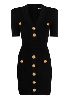Balmain knitted mini dress - Black