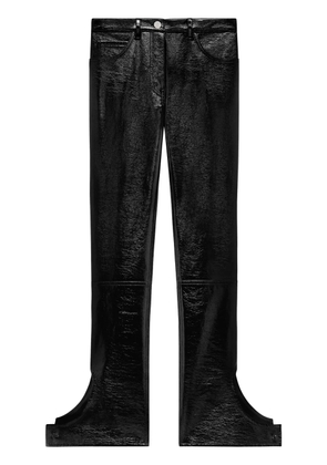 Courrèges Reversed Vinyl trousers - Black