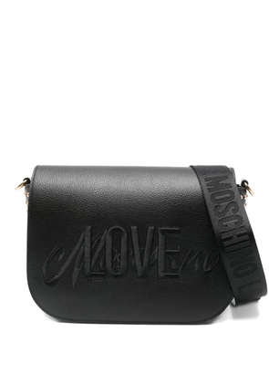 Love Moschino stud-detail logo-embroidered crossbody bag - Black