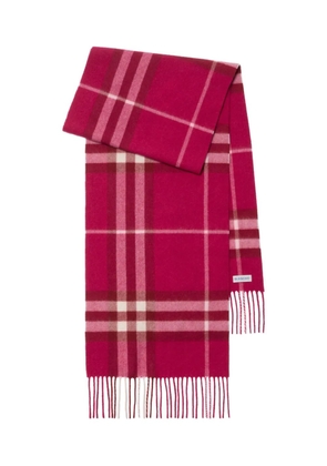 Burberry checked cashmere scarf - Pink