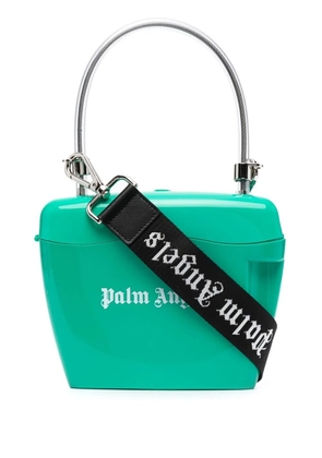 Palm Angels logo-print Padlock bag - Green
