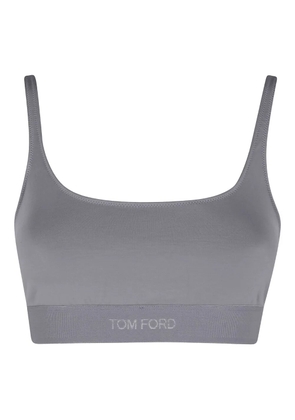 TOM FORD logo-detail bra - Grey