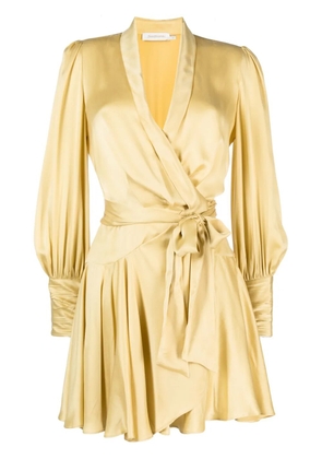 ZIMMERMANN silk wrap minidress - Yellow