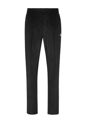 Billionaire corduroy logo-patch trousers - Black