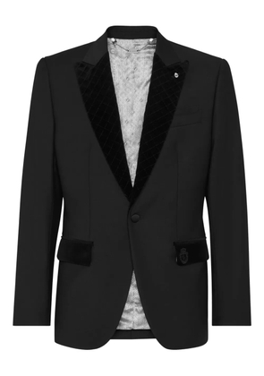 Billionaire Classic velvet-trimmed tailored blazer - Black