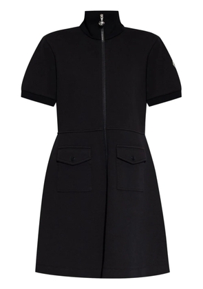 Moncler A-line piqué dress - Black