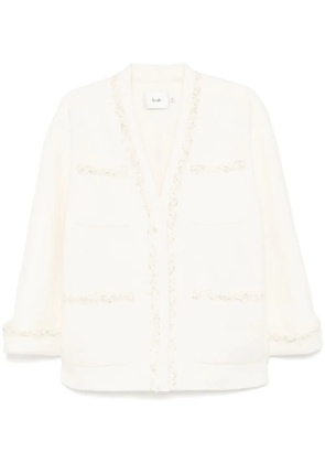 b+ab embellished trim jacket - White