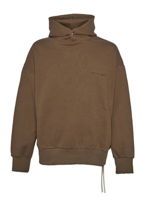 STATE OF ORDER Felpa embroidered hooded sweatshirt - Brown