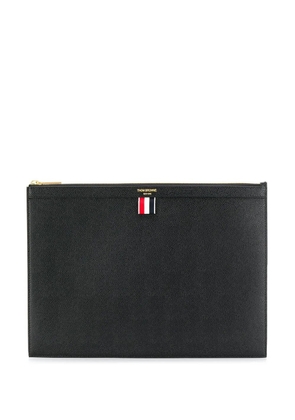 Thom Browne grosgrain ribbon-trim pouch - Black