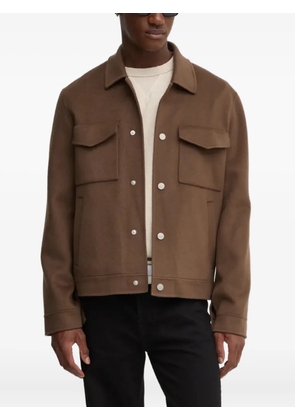 Nanushka flap-pocket wool jacket - Brown