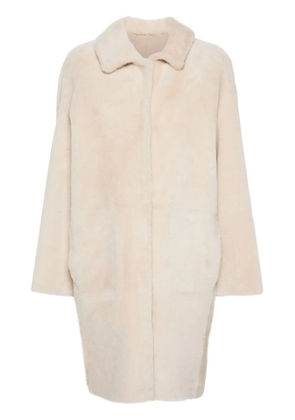 Manzoni 24 leather coat - Neutrals