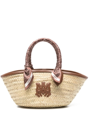 AMIRI MA raffia tote bag - Neutrals