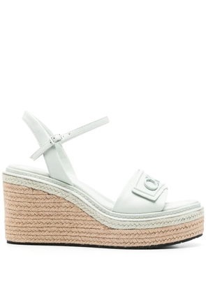 Calvin Klein 85mm wedge espadrilles - Green